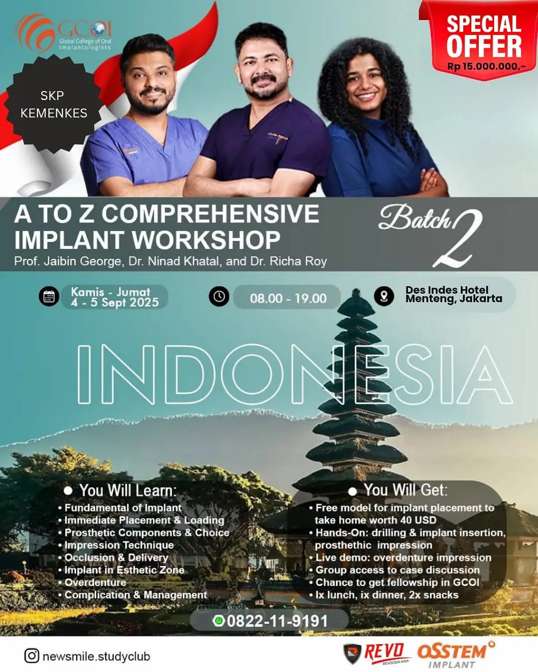 A to Z Comprehensive Implant Workshop 4-5Sep25